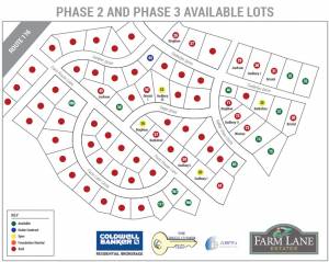 Farm Lane Community Lot Map Updated 11-4-19